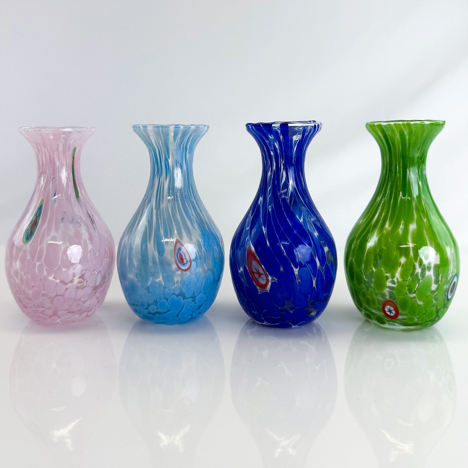 Murano Glass Fiori Small Vase, Made in Italy - My Italian Decor