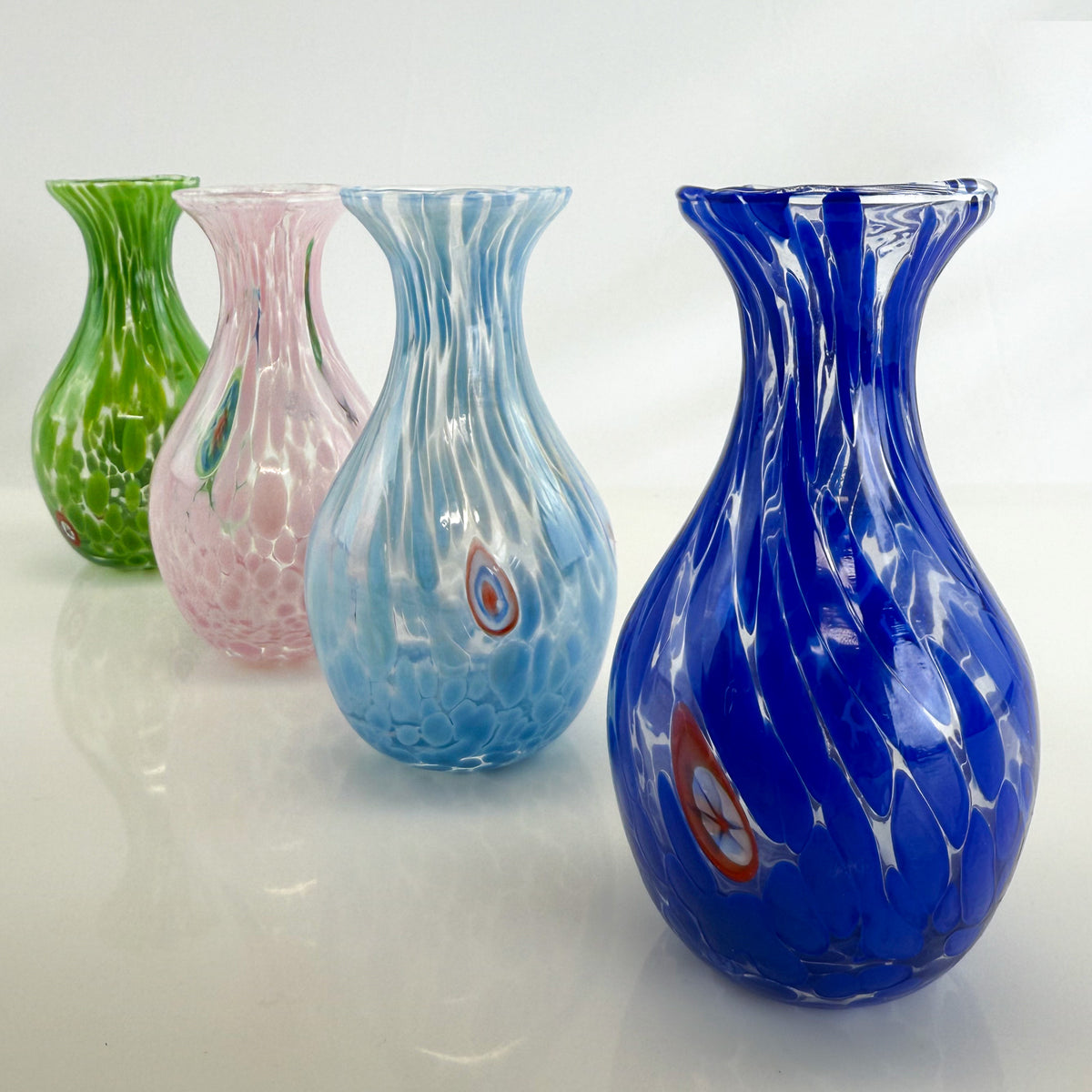 Murano Glass Fiori Small Vase, Made in Italy