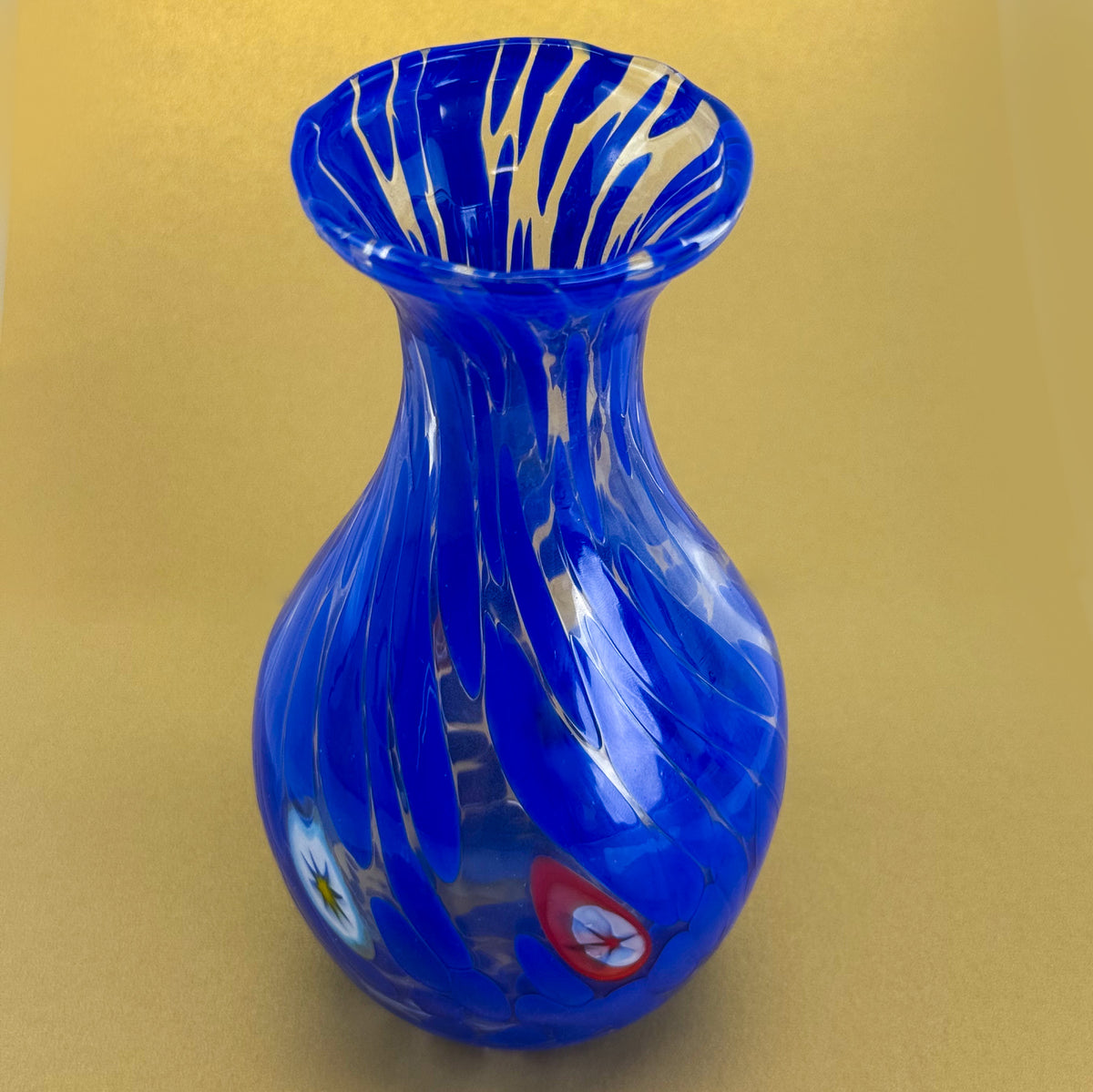 Murano Glass Fiori Small Vase, Made in Italy