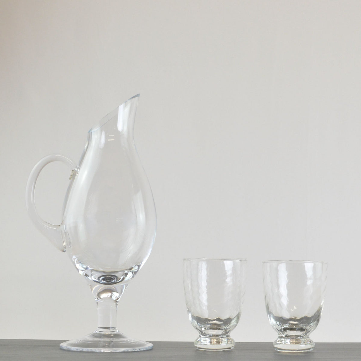 Clear Footed Decanter - Fiume - Made in Italy - My Italian Decor