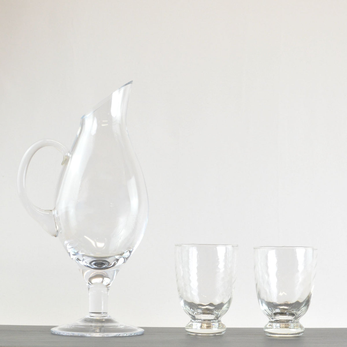 Clear Footed Decanter - Fiume - Made in Italy - My Italian Decor
