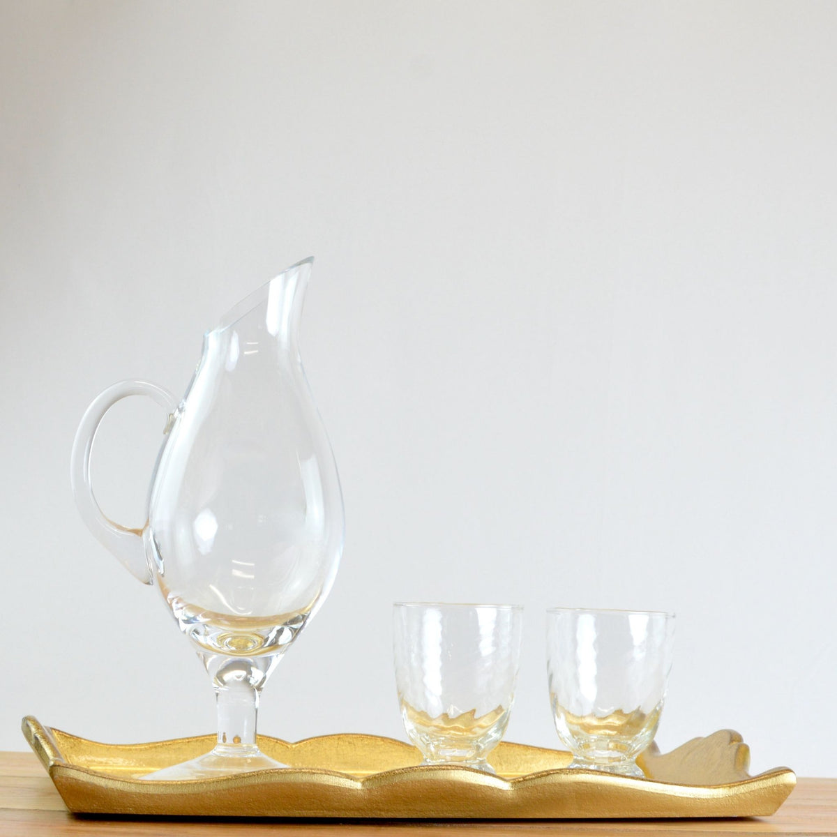 Clear Footed Decanter - Fiume - Made in Italy - My Italian Decor