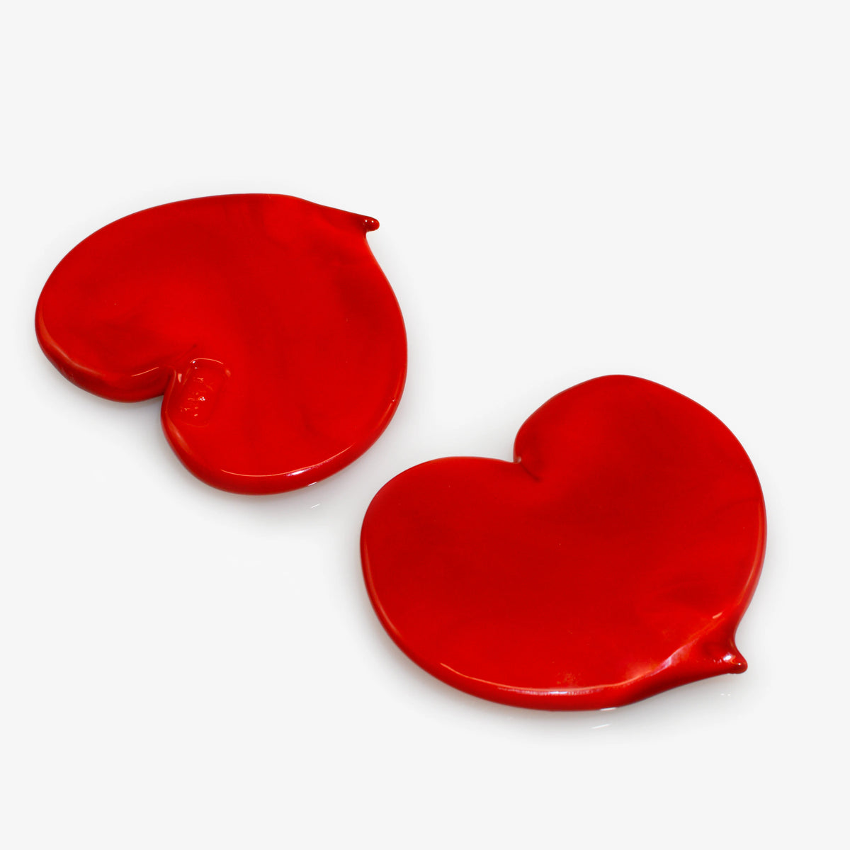 Flat Murano Glass Decorative Heart