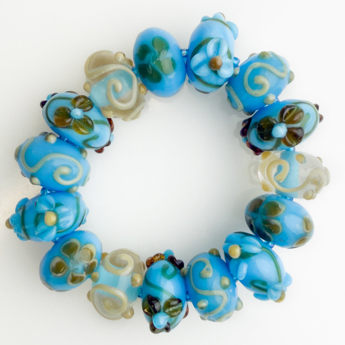 Aurora Bracelet / Earrings, Sky Blue, Handcrafted in Italy