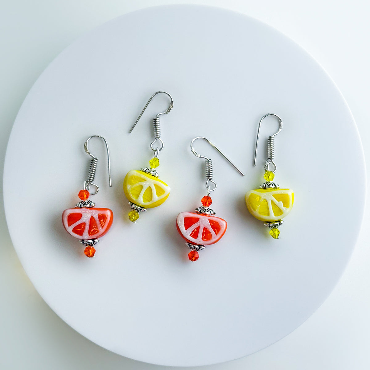 Orange Fruit - Bracelet - Earrings - Murano Glass Beads