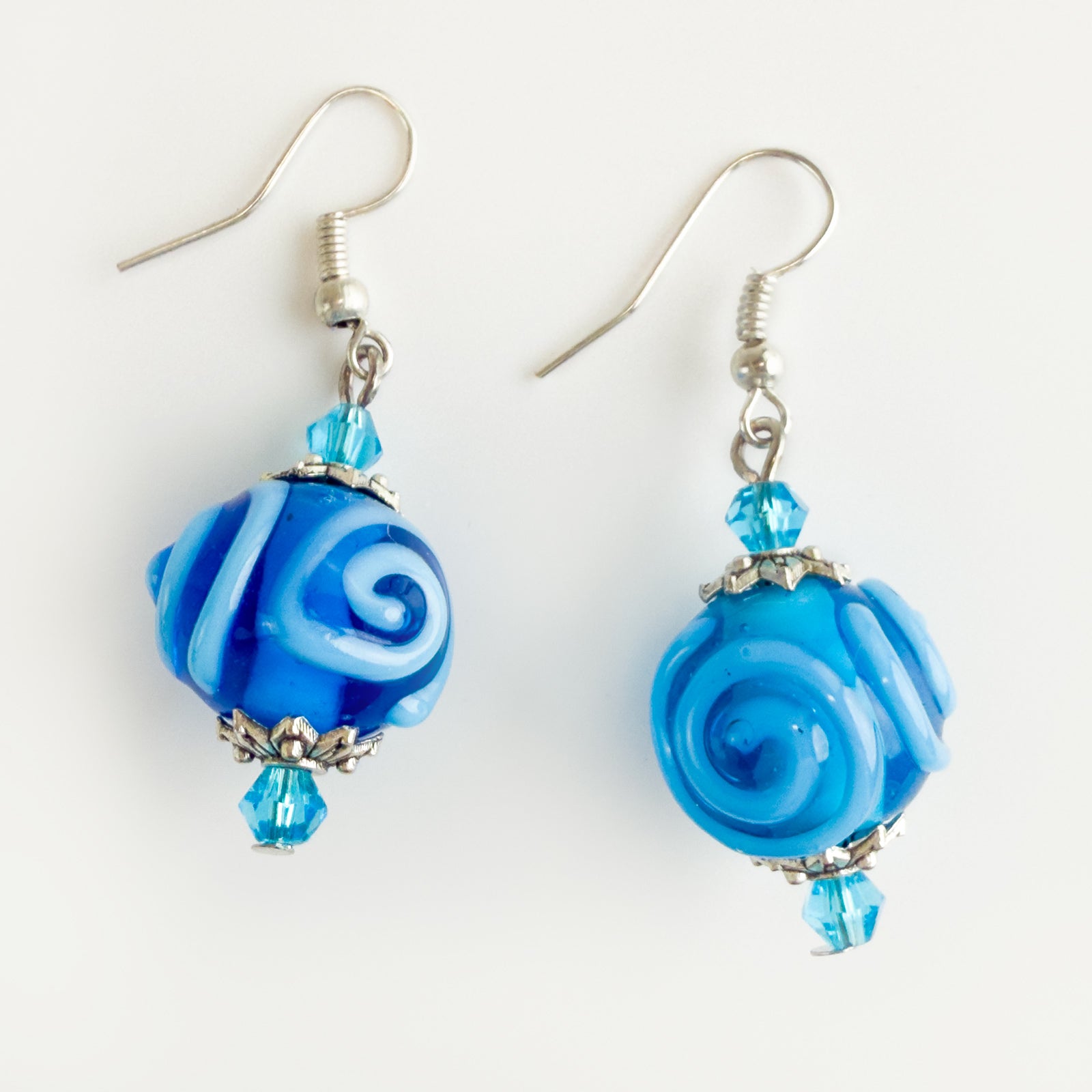 Blue Beaded Bracelet / Earrings, Murano Glass - My Italian Decor