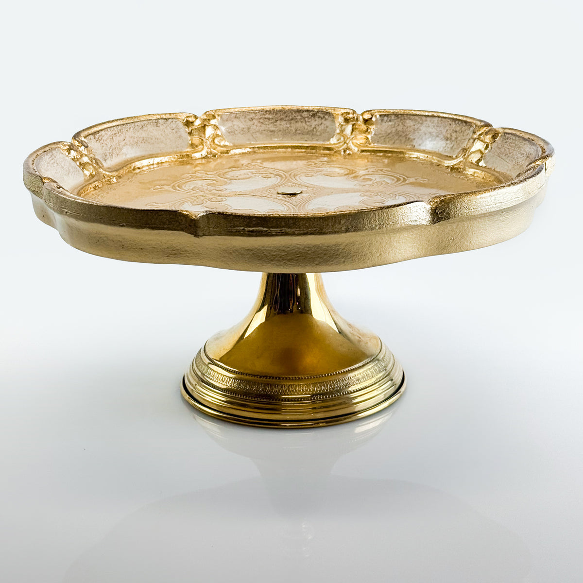 Florentine Carved Gilded Wood Cake Stand