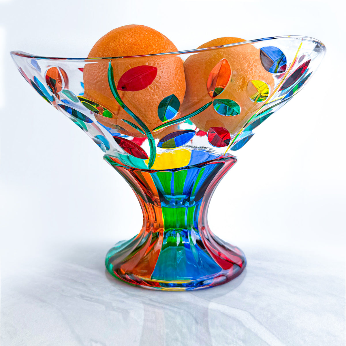 Flowervine Compote Bowl - Made &amp; Hand-painted In Italy