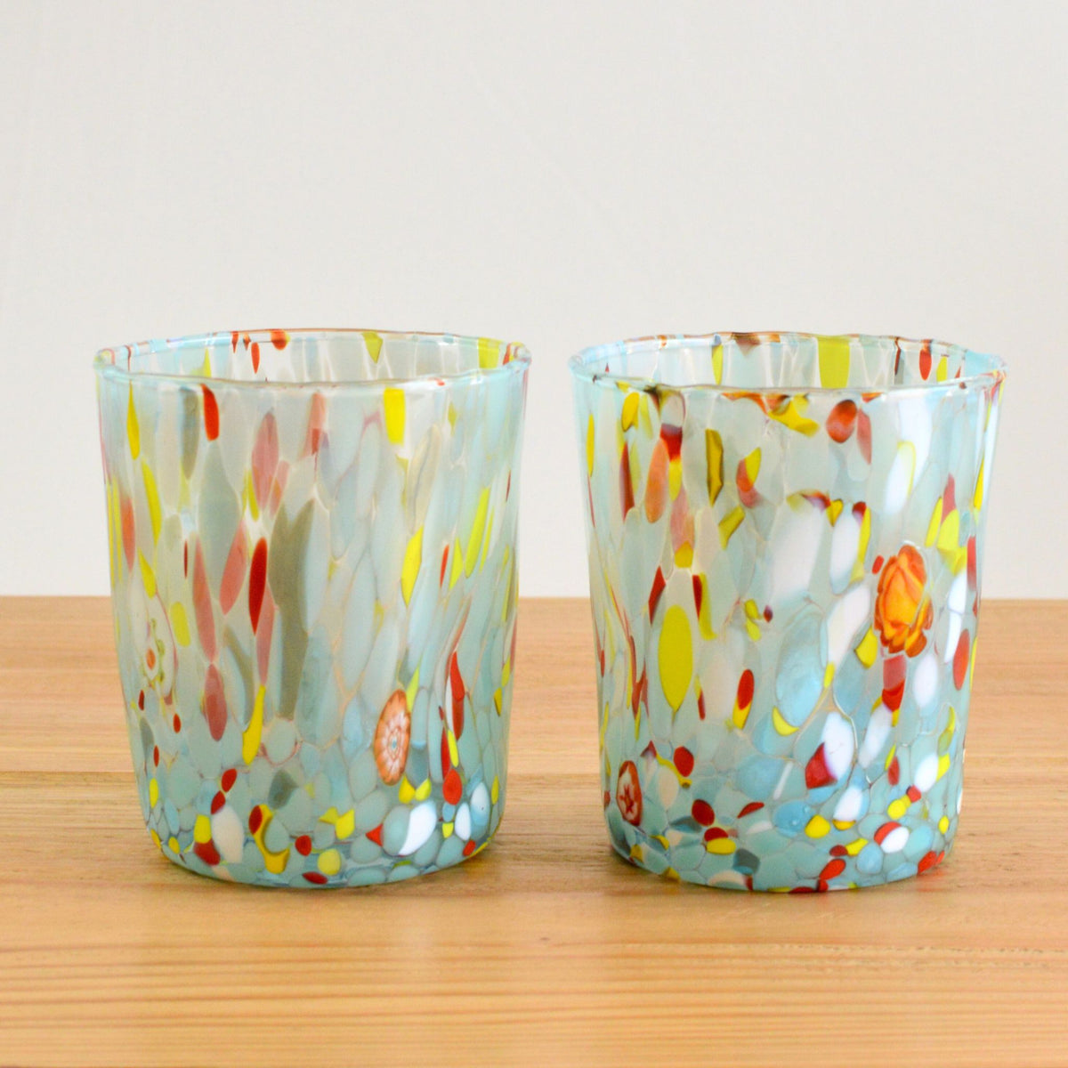 Italian Glass Pitcher &amp; Drinking Glasses - Light Blue - Franco - My Italian Decor
