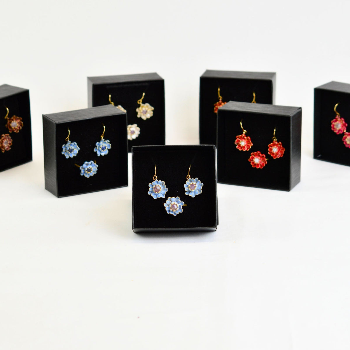 Giardino Collection, Lotus, Earring &amp; Ring Set, Made in Sicily - My Italian Decor