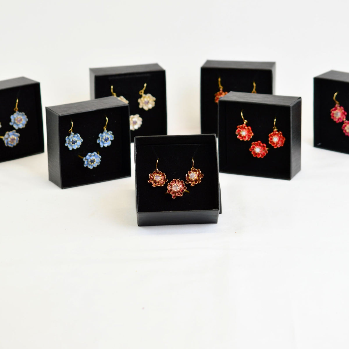 Giardino Collection, Lotus, Earring &amp; Ring Set, Made in Sicily - My Italian Decor