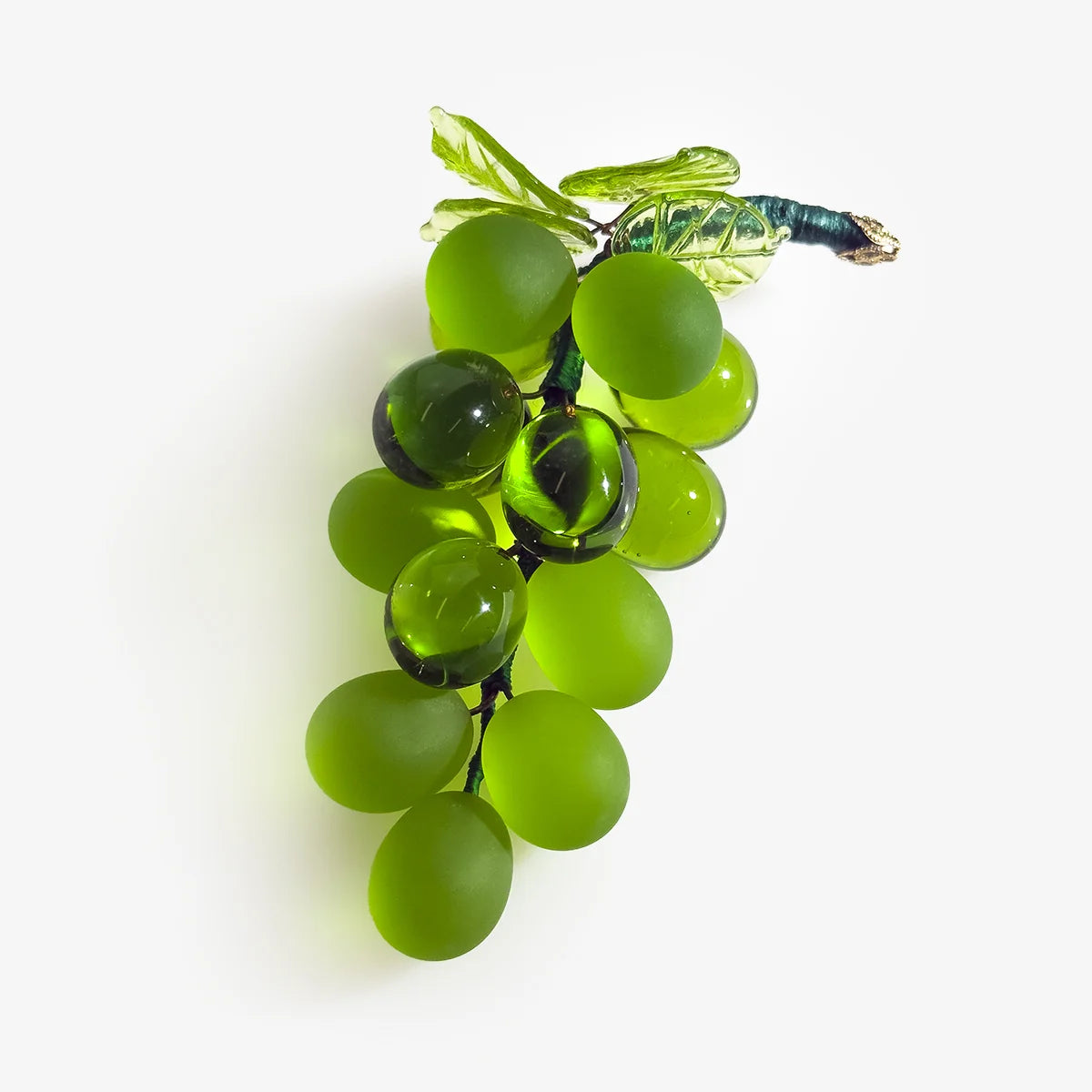 Small Murano glass grape cluster in multiple colors, artificial floral decor in a Yalos bowl, made in Italy by MyItalianDecor.