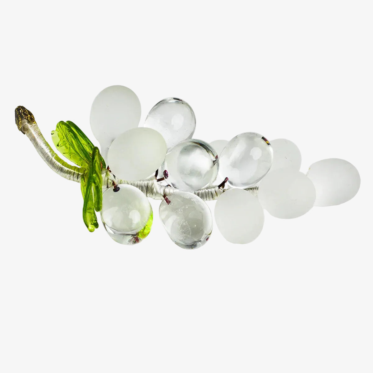 Small Murano glass grape cluster in multiple colors, artificial floral decor in a Yalos bowl, made in Italy by MyItalianDecor.