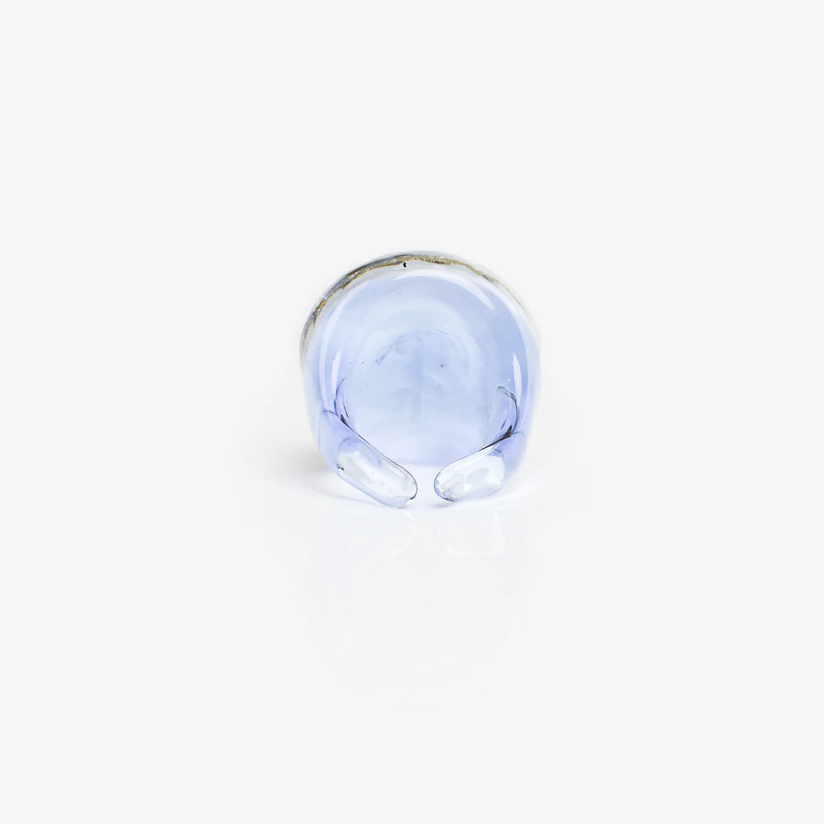 Lilac Murano glass lace statement ring by My Italian Decor, showcasing intricate woven design and vibrant color.