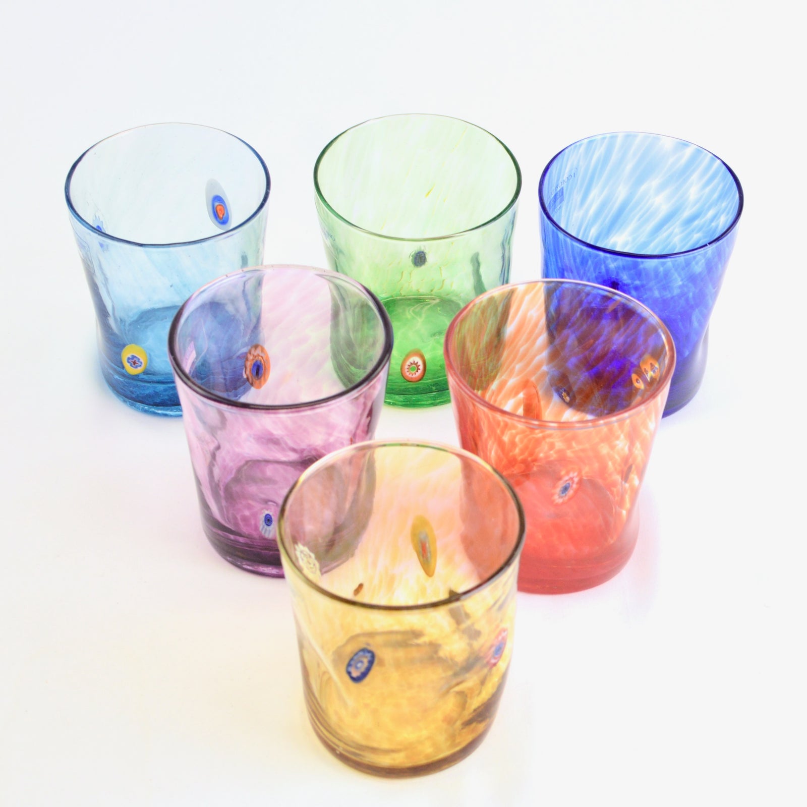 Liberty Italian Glass Tumblers, Set of 6 - My Italian Decor