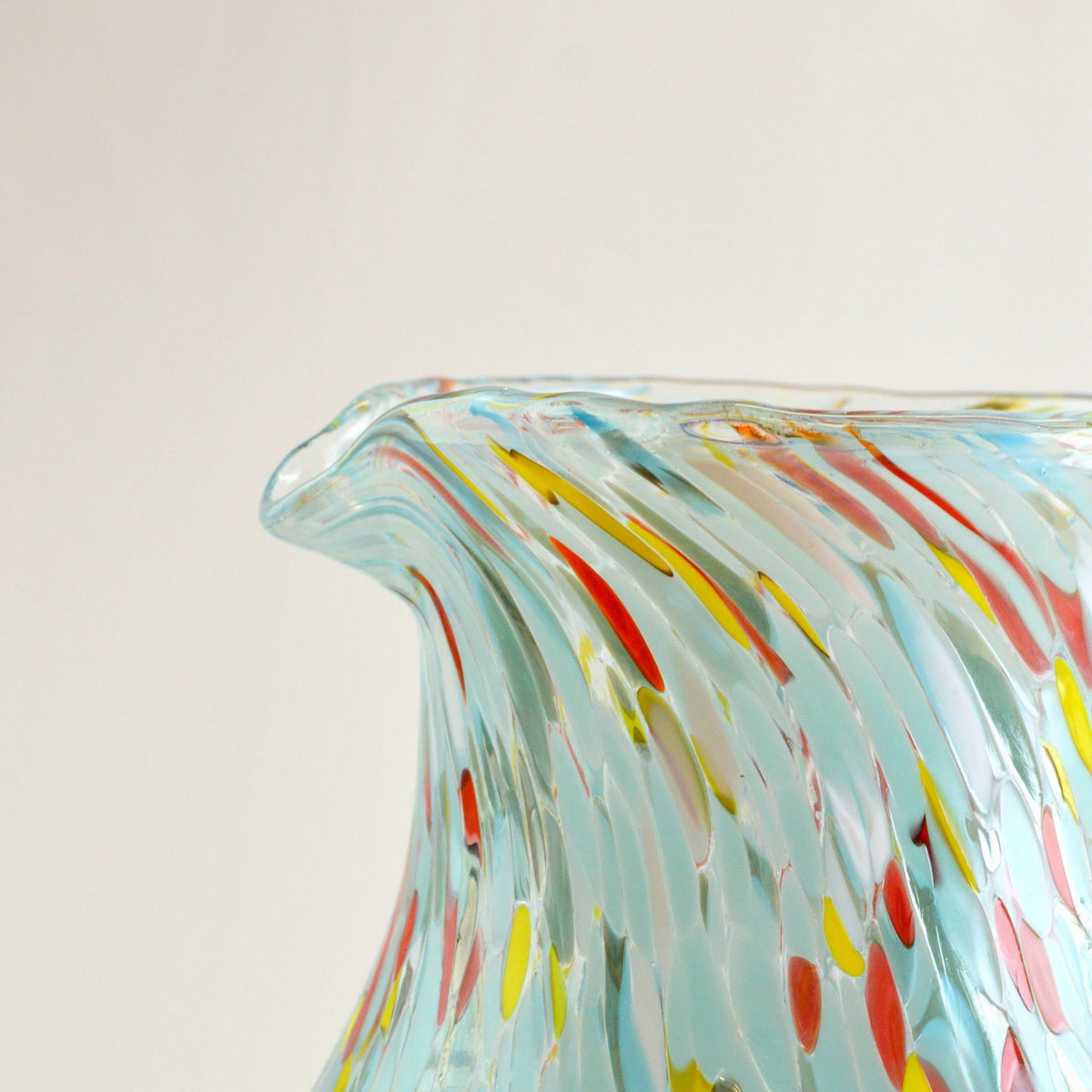 Italian Glass Pitcher &amp; Drinking Glasses - Light Blue - Franco - My Italian Decor