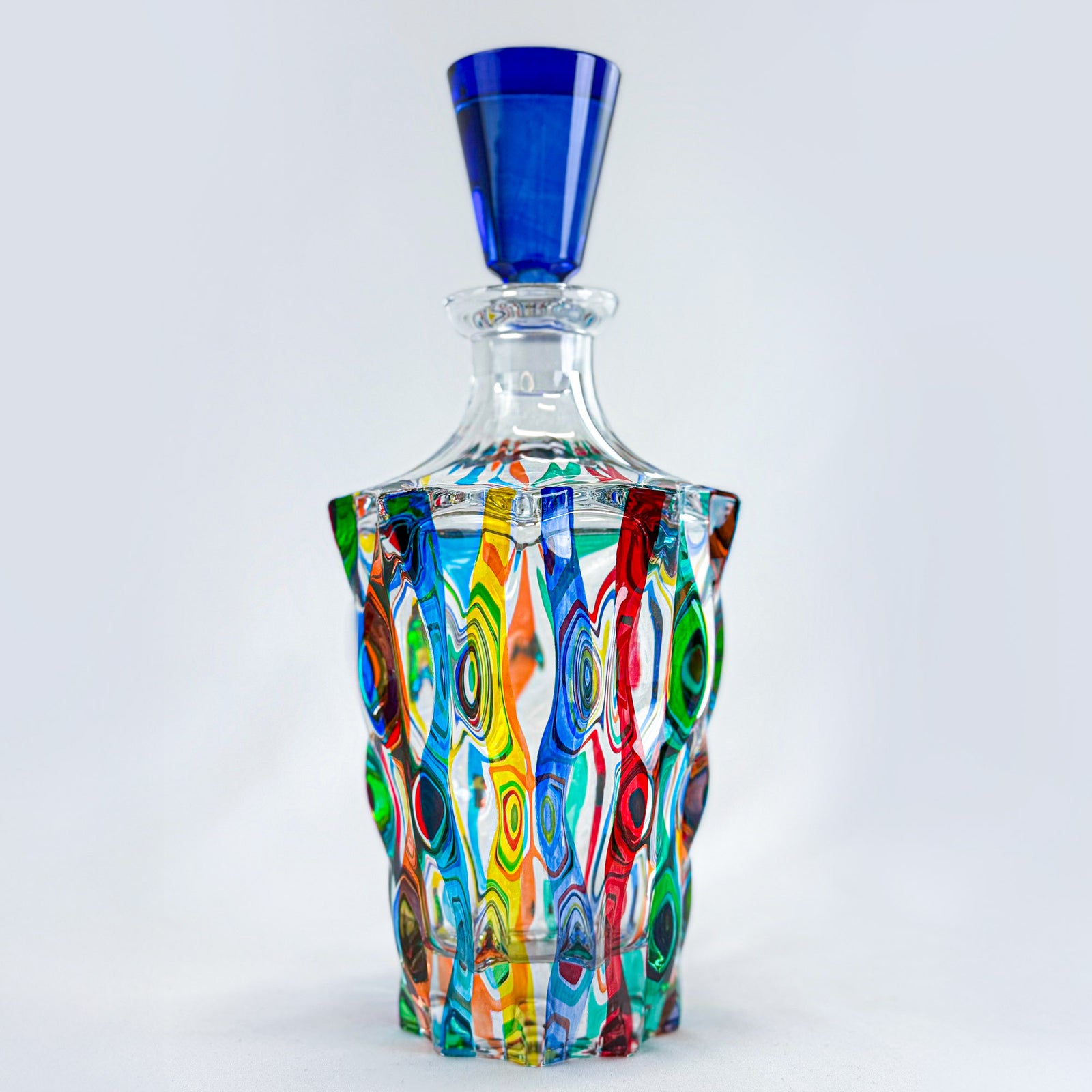 Lyrical Decanter, Hand-Painted Italian Crystal, Made in Italy - My Italian Decor