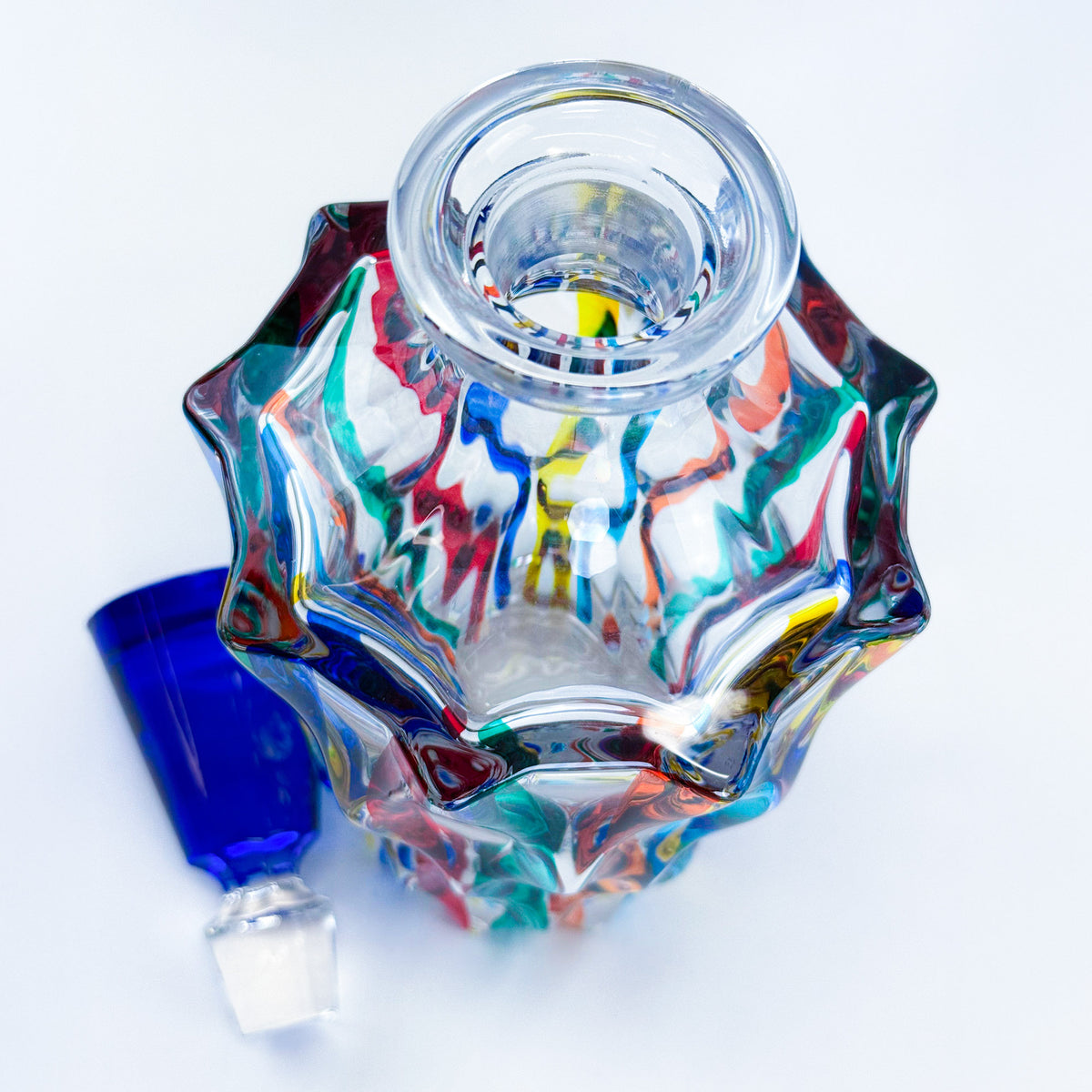 Lyrical Decanter, Hand-Painted Italian Crystal, Made in Italy - My Italian Decor