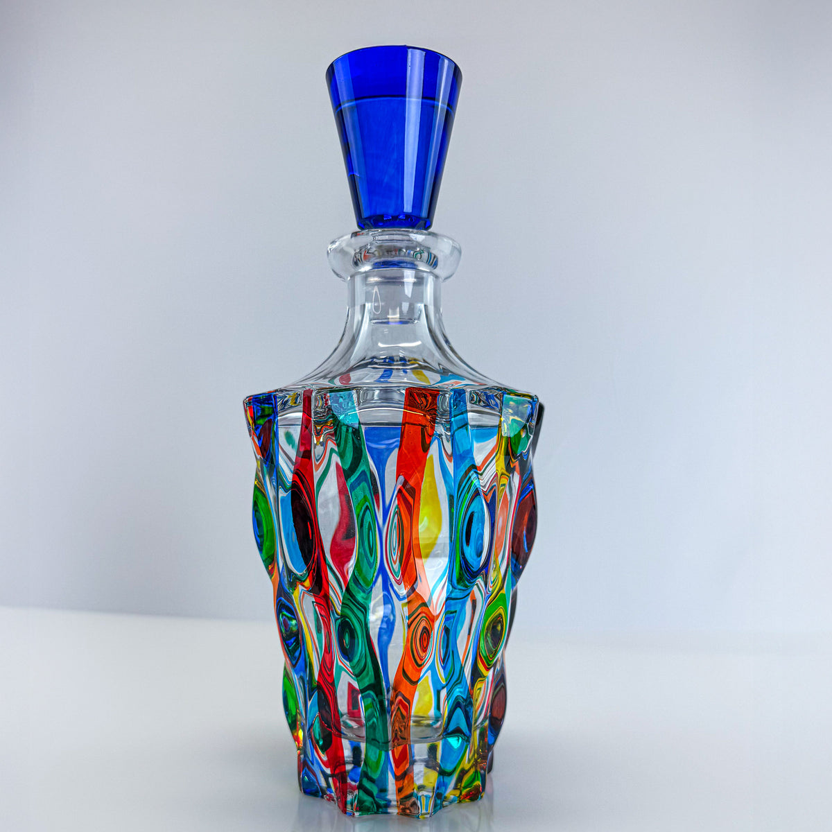 Lyrical Decanter, Hand-Painted Italian Crystal, Made in Italy - My Italian Decor