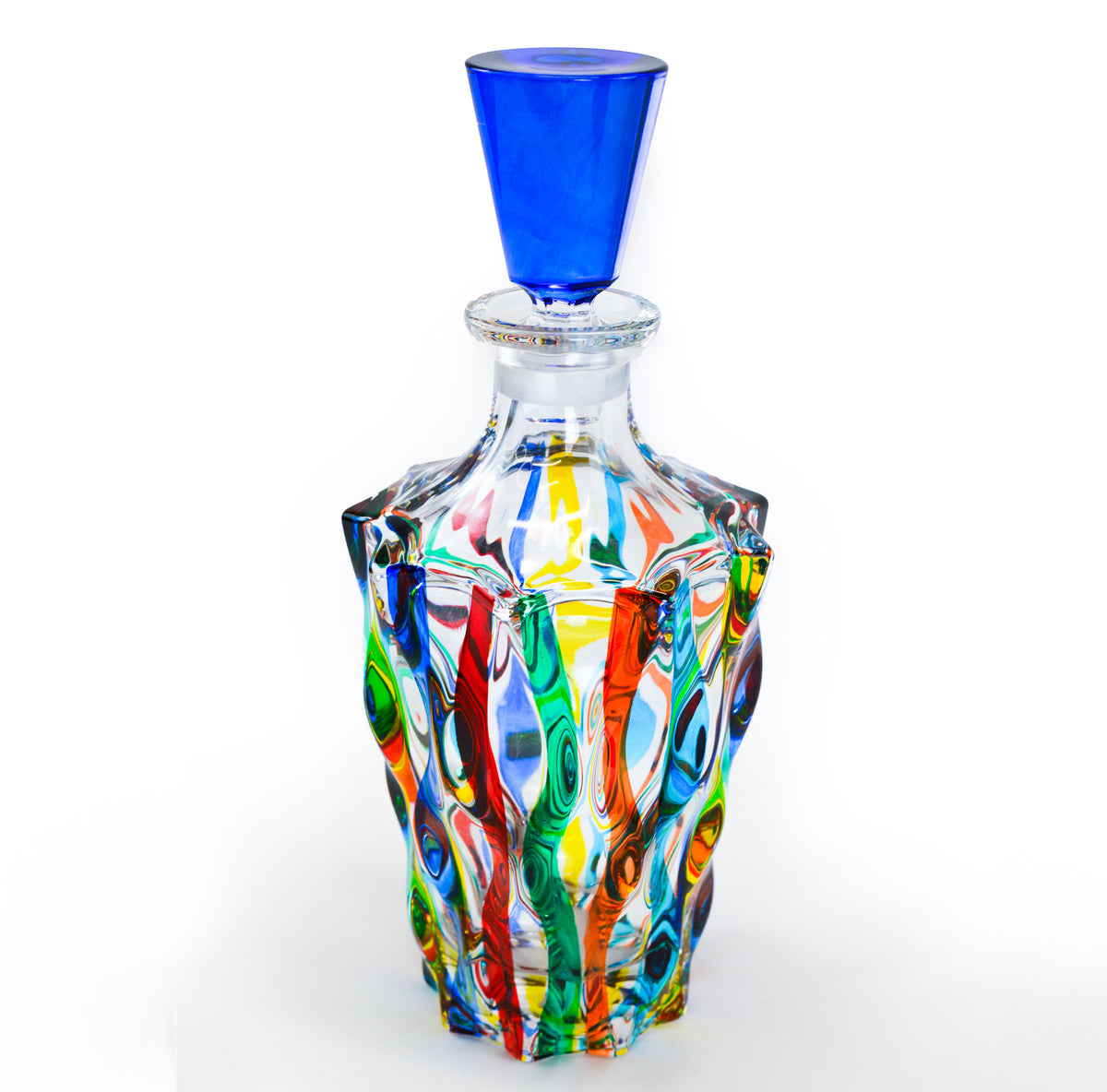 Lyrical Decanter, Hand-Painted Italian Crystal, Made in Italy - My Italian Decor