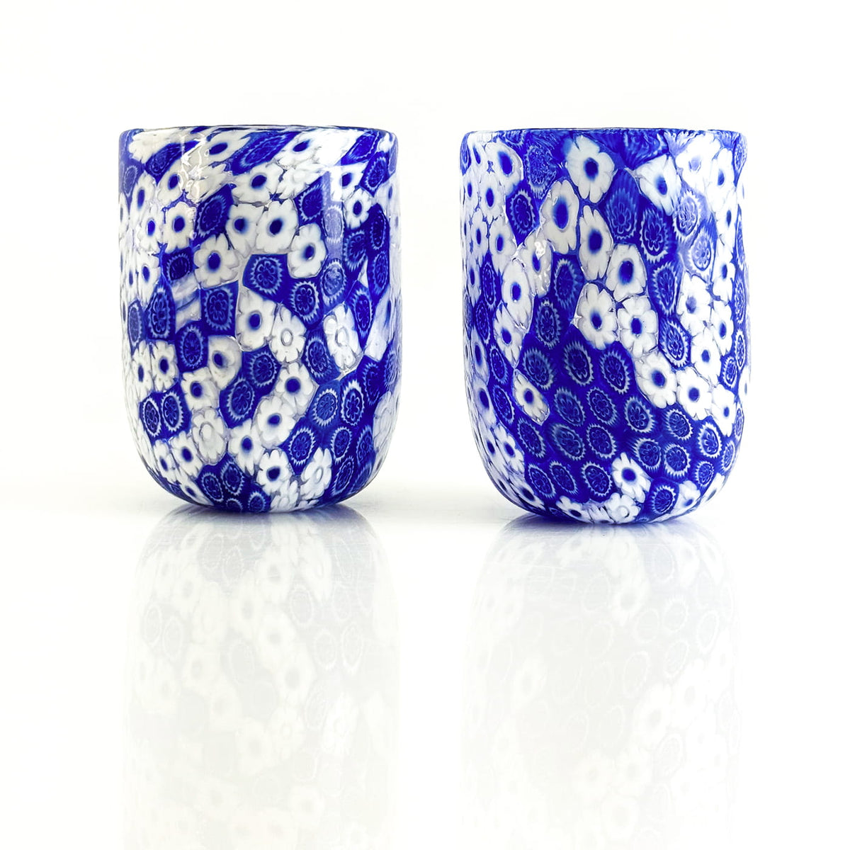 Millefiori Drinking Glass, Marconi, Handblown, Made in Italy