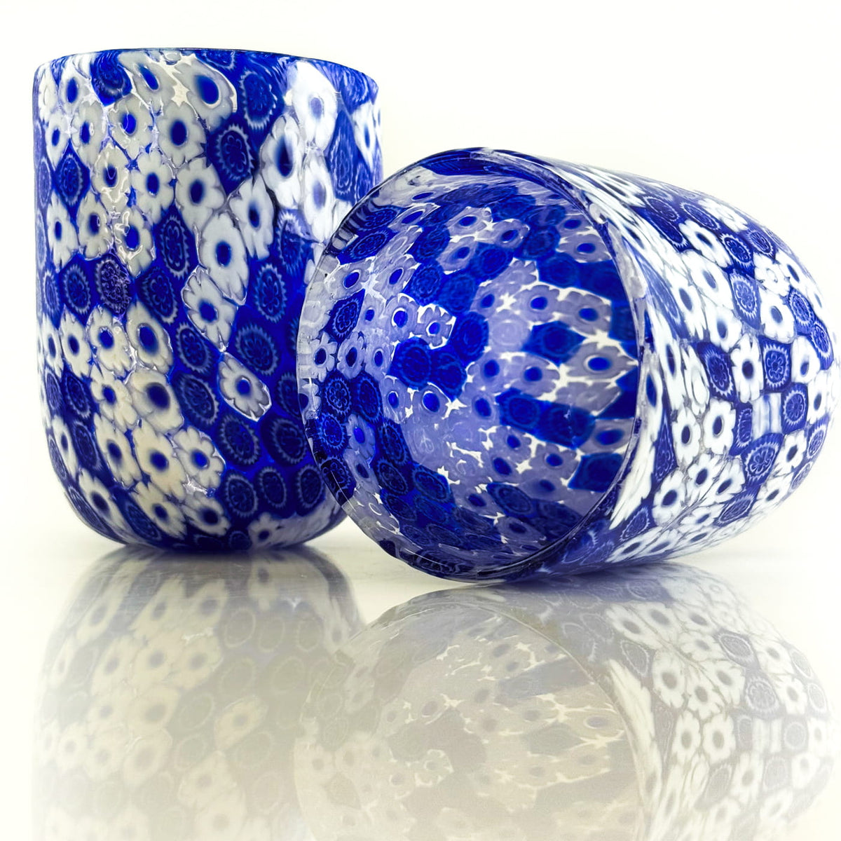 Millefiori Drinking Glass, Marconi, Handblown, Made in Italy