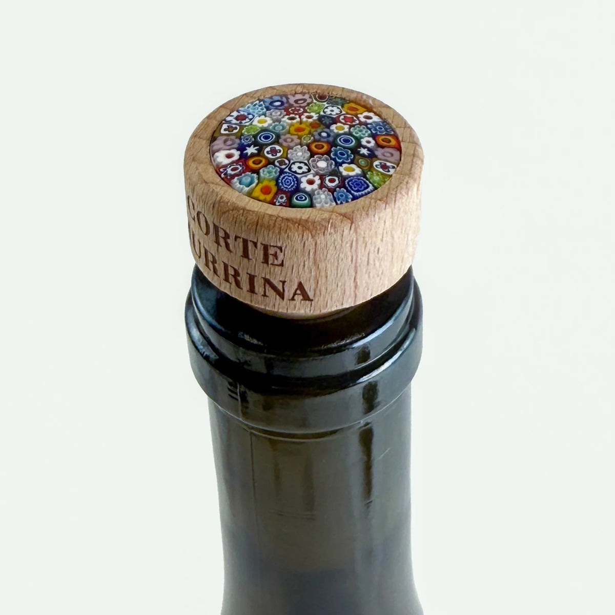Murano Glass Wood Wine Stopper, Made in Italy - My Italian Decor