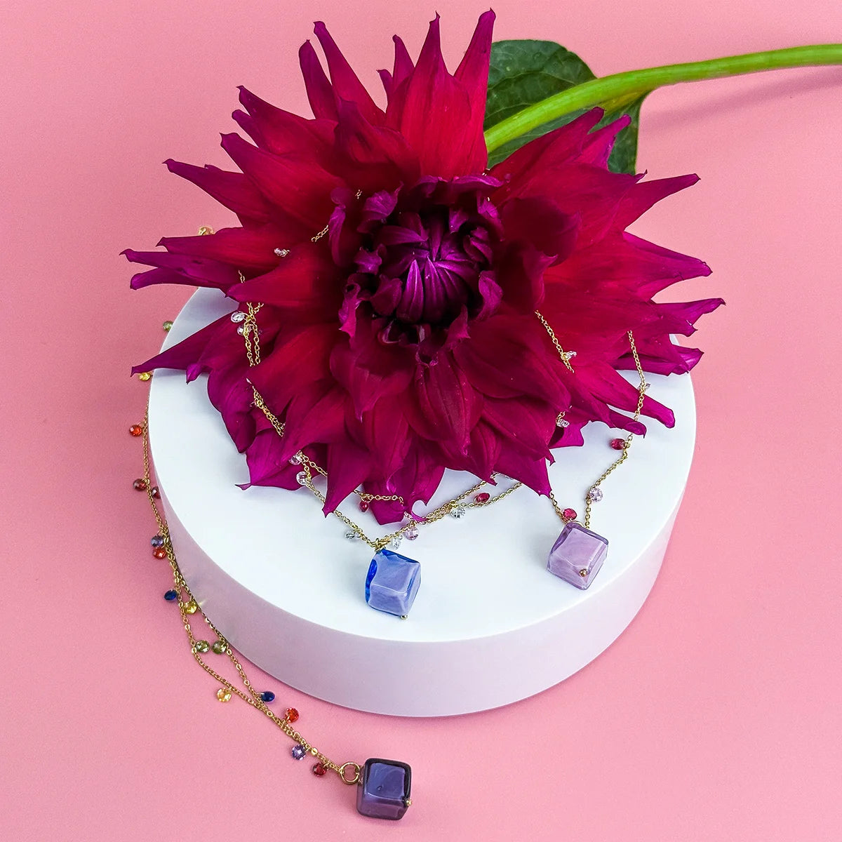 Murano Glass Dolce Necklace, Handcrafted in Italy