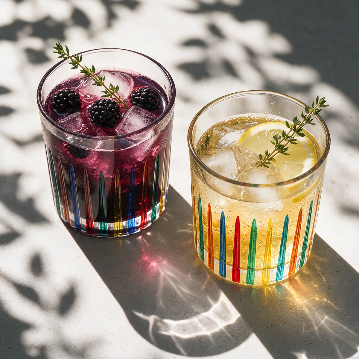 Timeless Short Drink Glasses, Set of 2, Italian Crystal