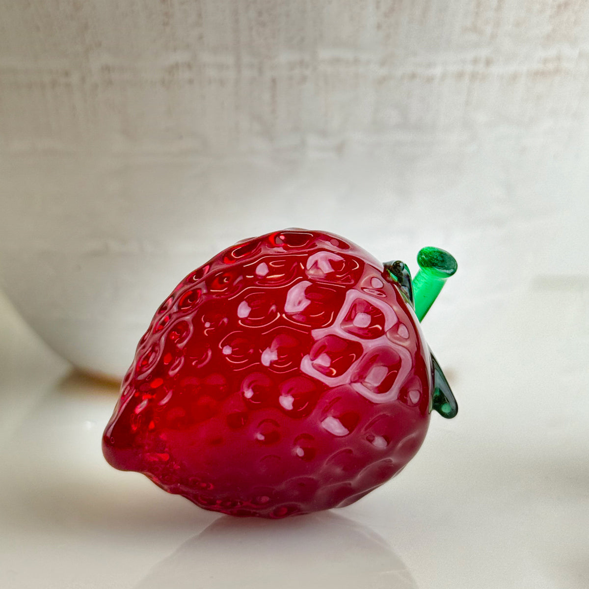 Murano Glass Berries, Strawberries, Set of 3 - My Italian Decor