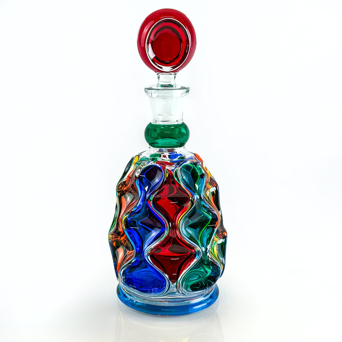Italian Crystal Mare Round Decanter, Made in Italy