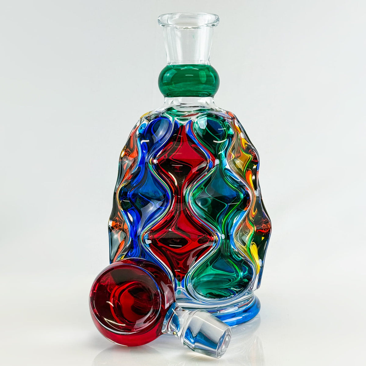 Italian Crystal Mare Round Decanter, Made in Italy