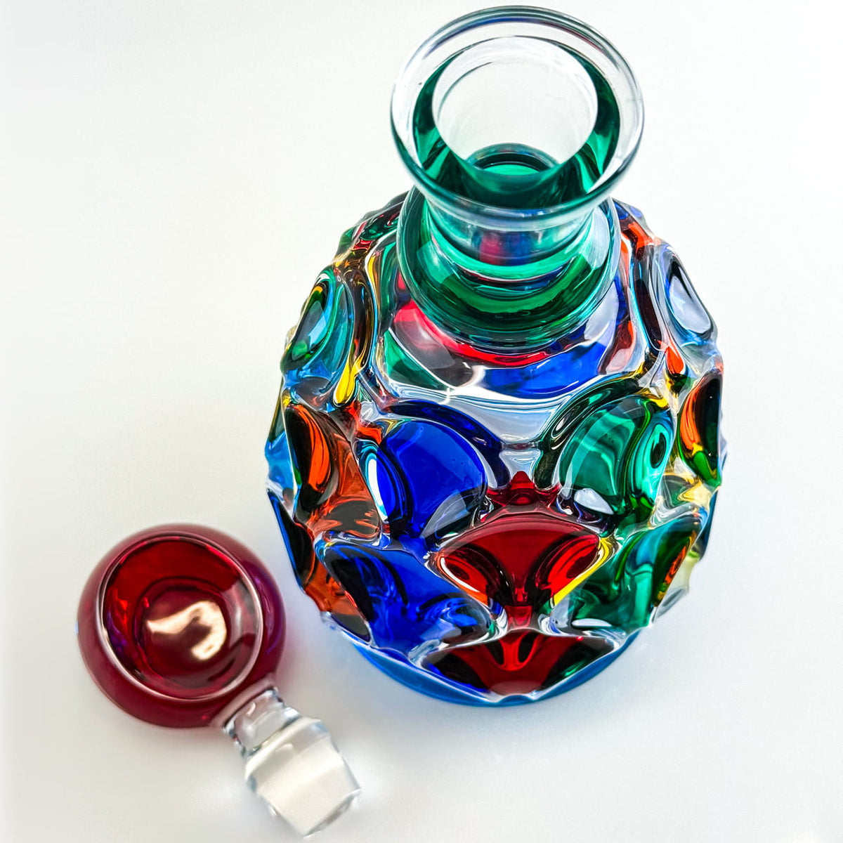 Italian Crystal Mare Round Decanter, Made in Italy