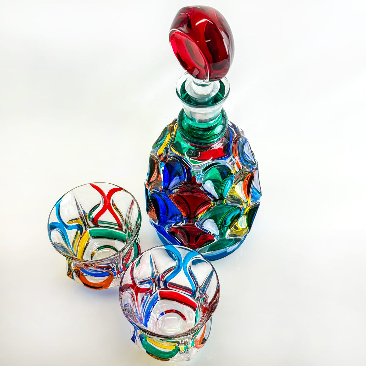 Italian Crystal Mare Round Decanter, Made in Italy