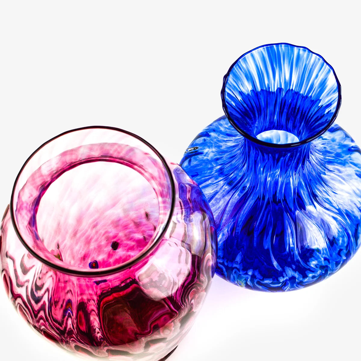Large Millefiori Accent Murano Glass Vase by My Italian Decor, showcasing vibrant colorful floral patterns and elegant craftsmanship.