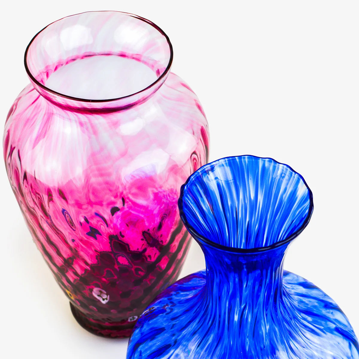 Large Millefiori Accent Murano Glass Vase by My Italian Decor, featuring colorful floral glass design and elegant craftsmanship.