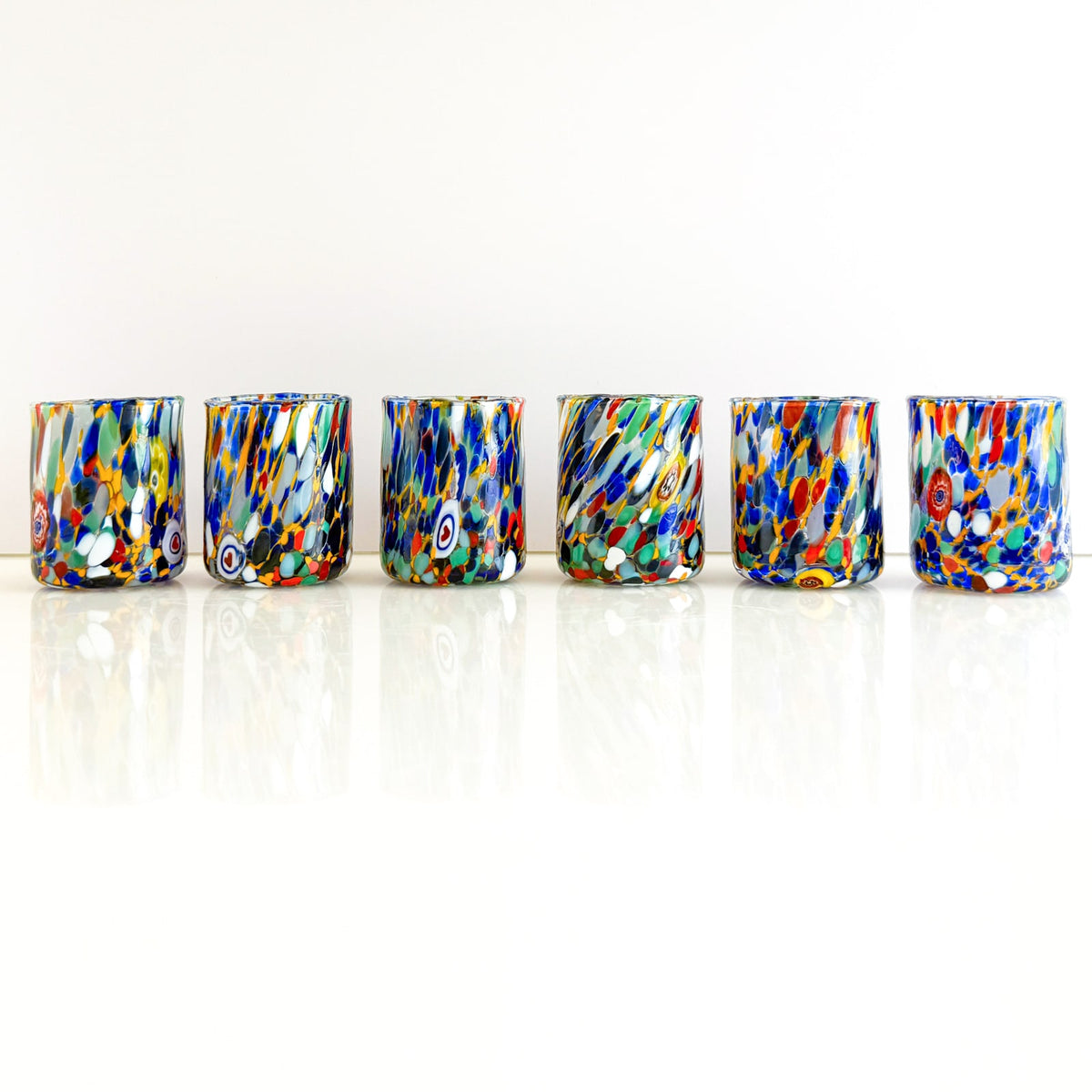 Confetti Shot Glasses - Set of 6 - Made in Italy