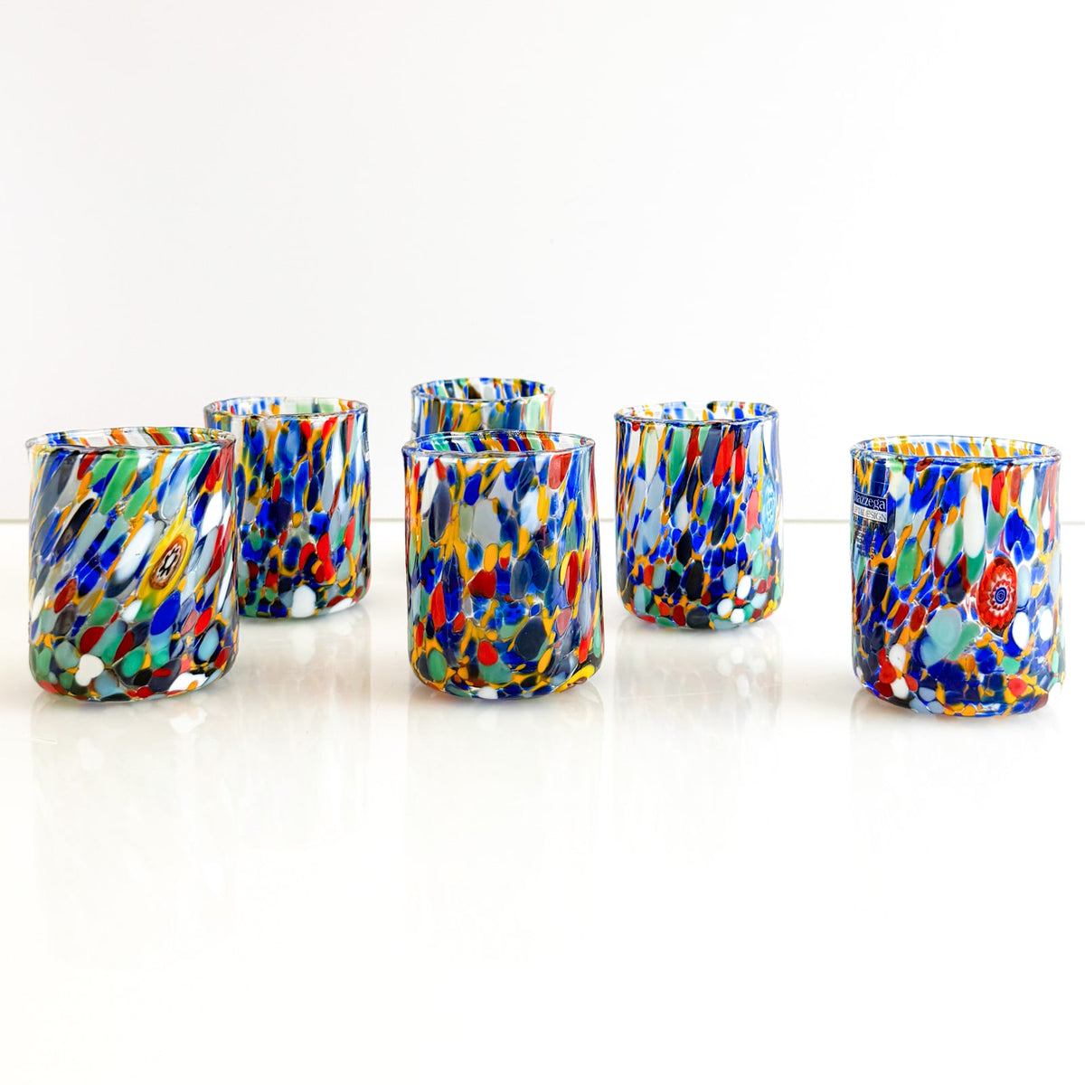 Confetti Shot Glasses - Set of 6 - Made in Italy
