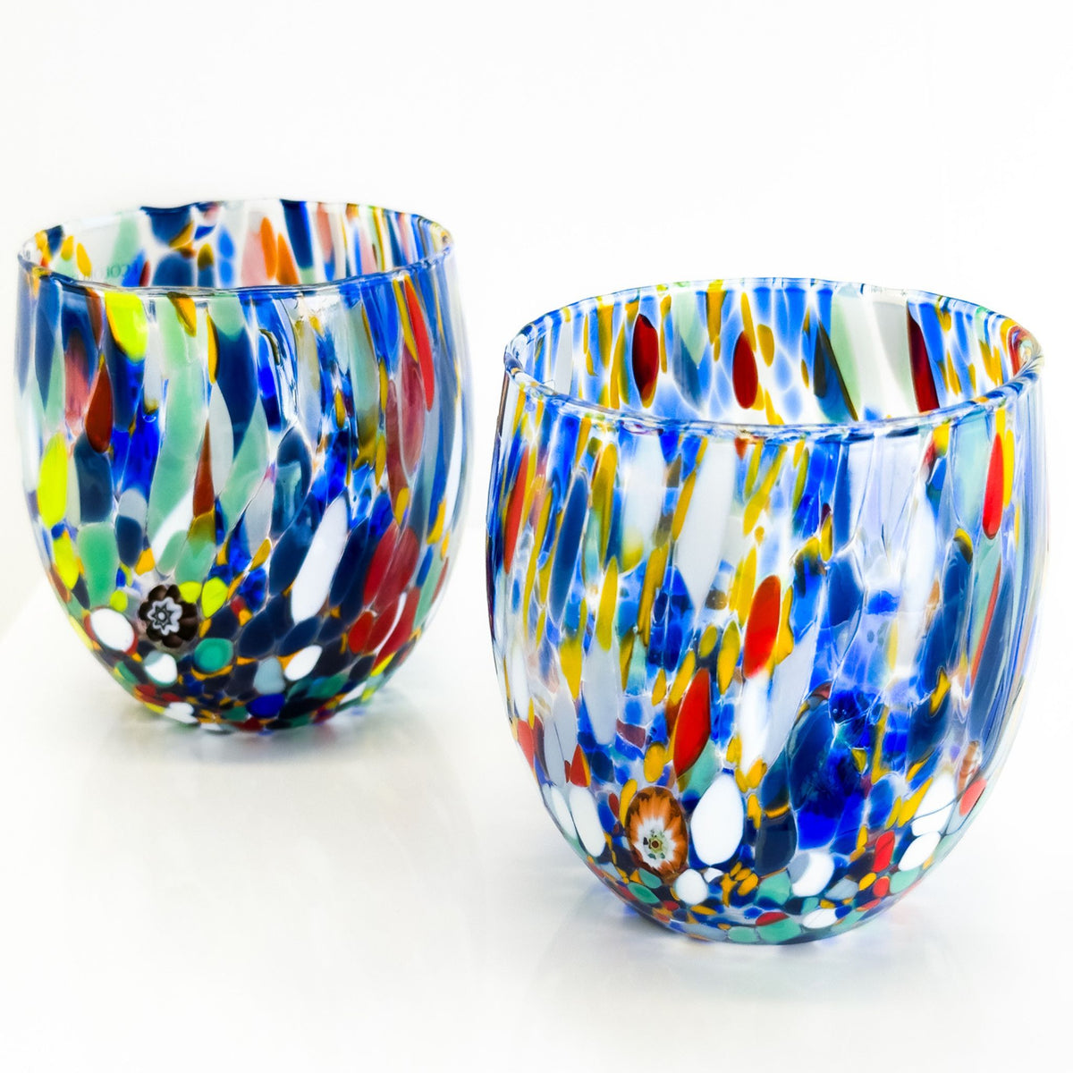 Confetti Drinking Glass Tumblers - Set of 2 - Made in Italy