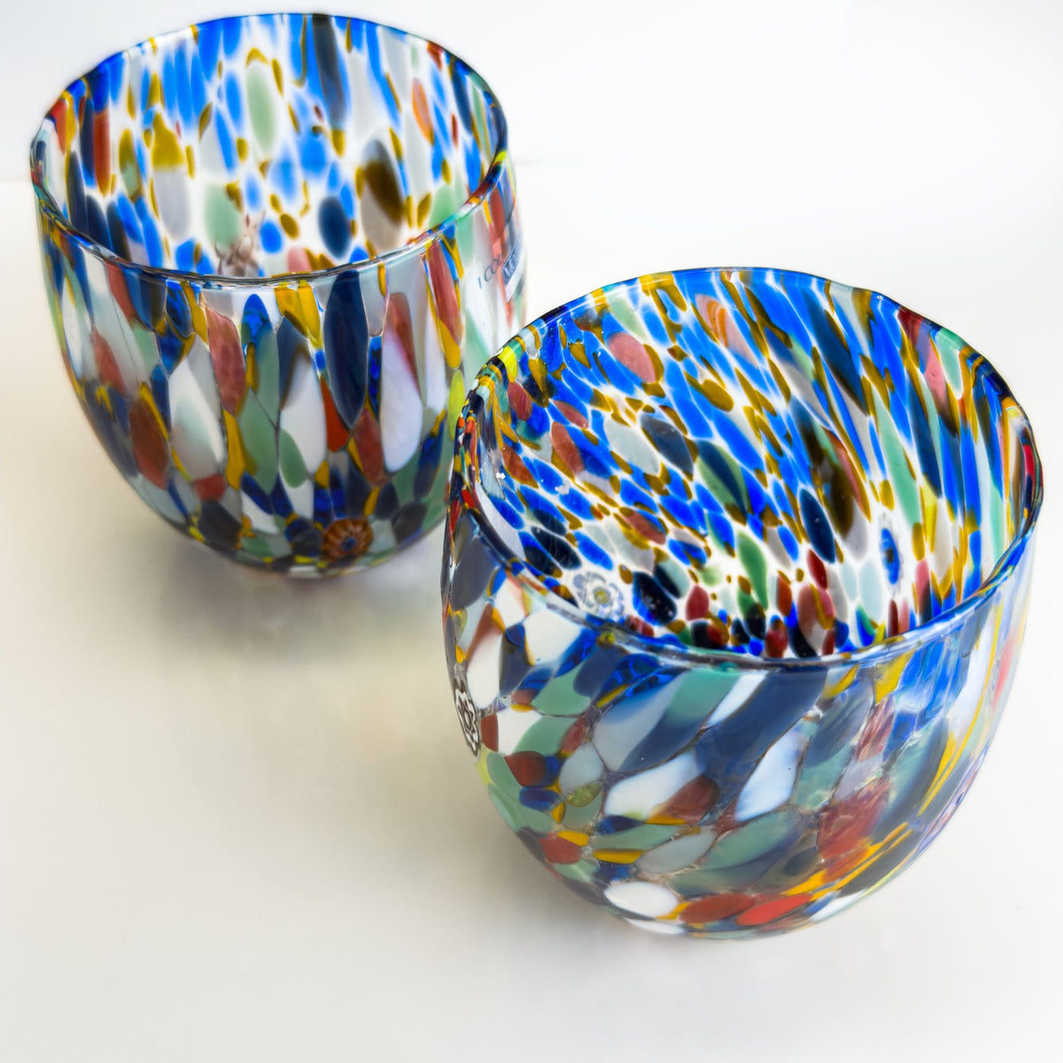 Confetti Drinking Glass Tumblers - Set of 2 - Made in Italy