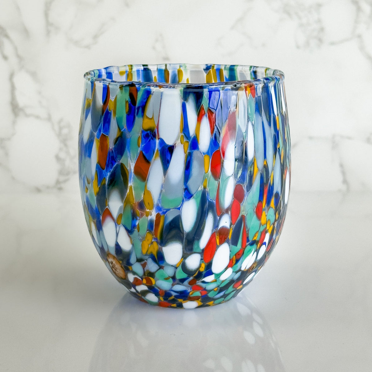 Confetti Drinking Glass Tumblers - Set of 2 - Made in Italy