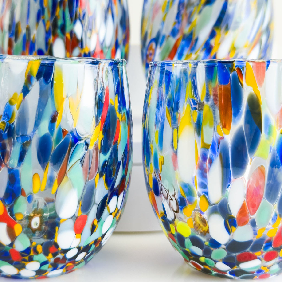 Confetti Drinking Glass Tumblers - Set of 2 - Made in Italy