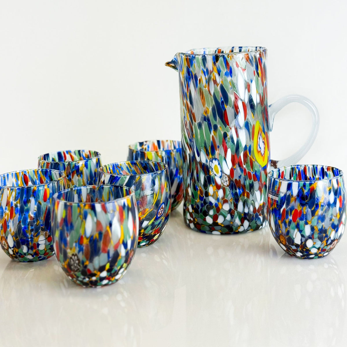 Confetti Drinking Glass Tumblers - Set of 2 - Made in Italy