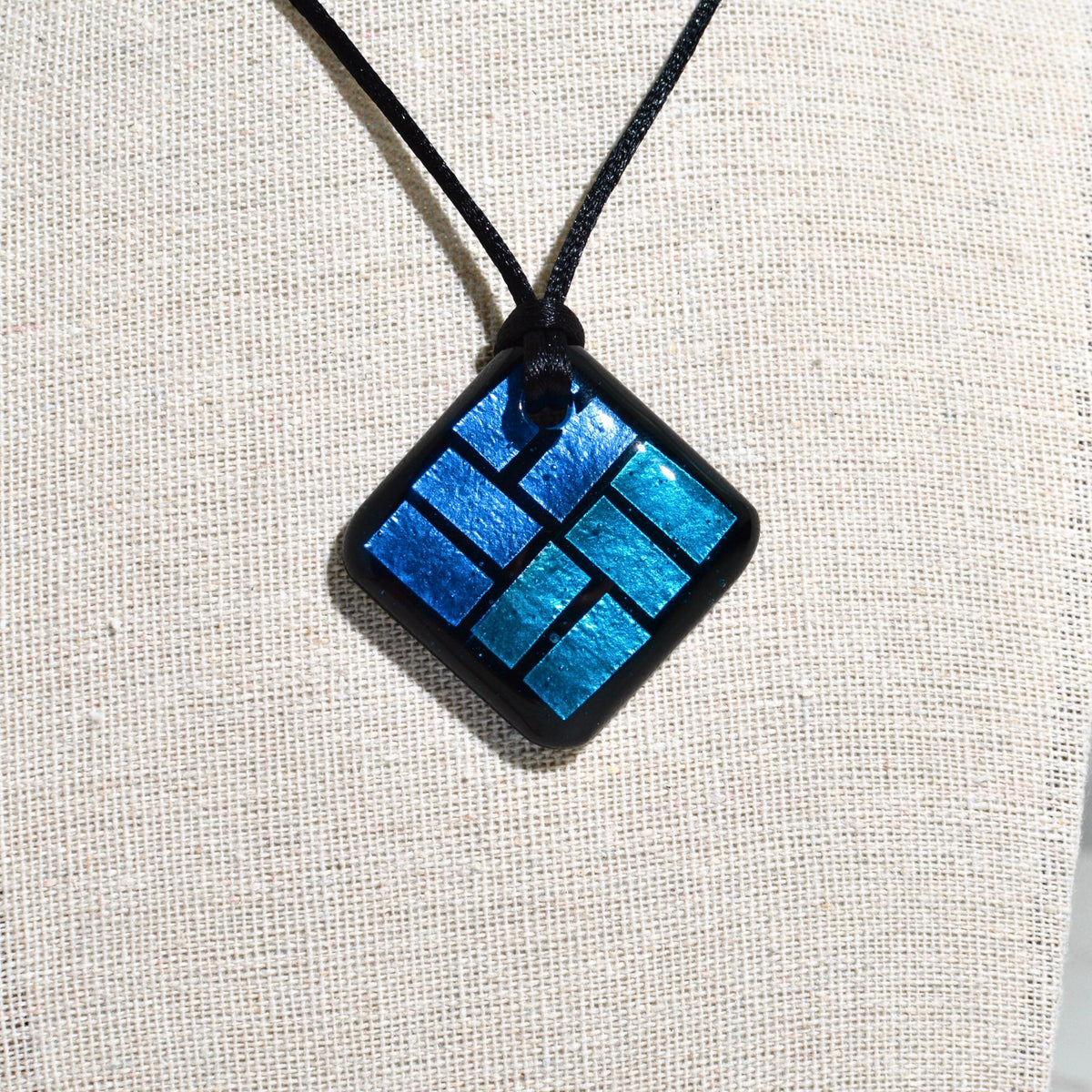 Modena Patchwork Murano Glass Pendant Necklace