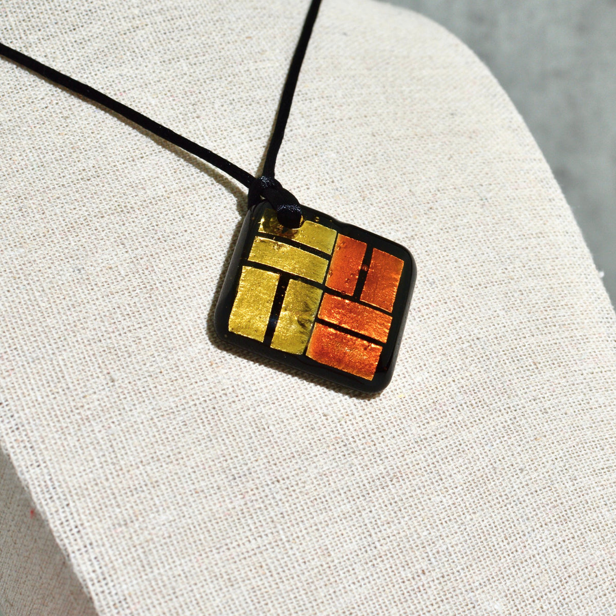 Modena Patchwork Murano Glass Pendant Necklace