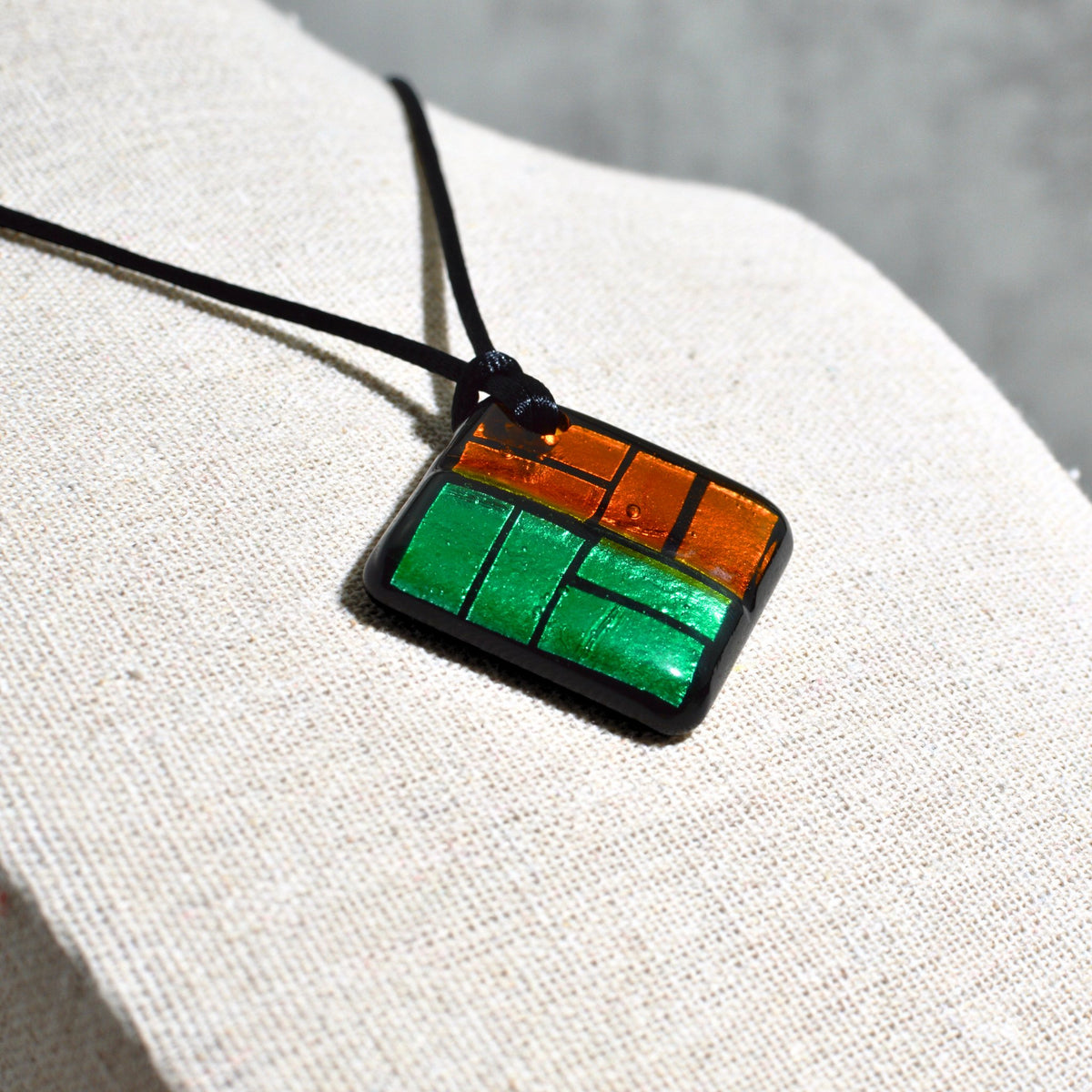 Modena Patchwork Murano Glass Pendant Necklace