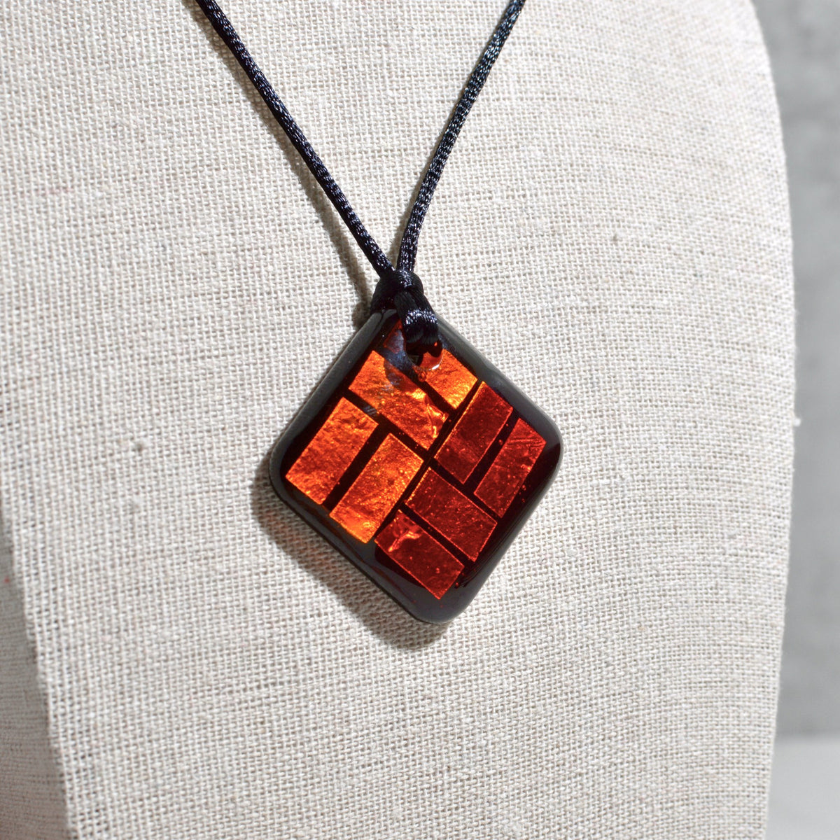 Modena Patchwork Murano Glass Pendant Necklace