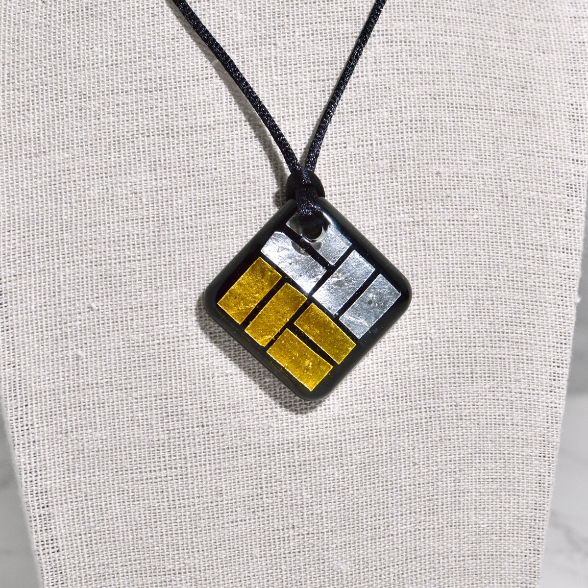 Modena Patchwork Murano Glass Pendant Necklace