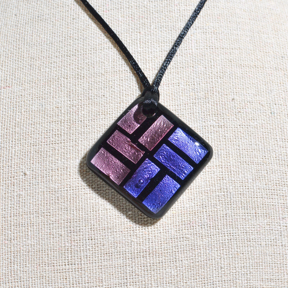 Modena Patchwork Murano Glass Pendant Necklace