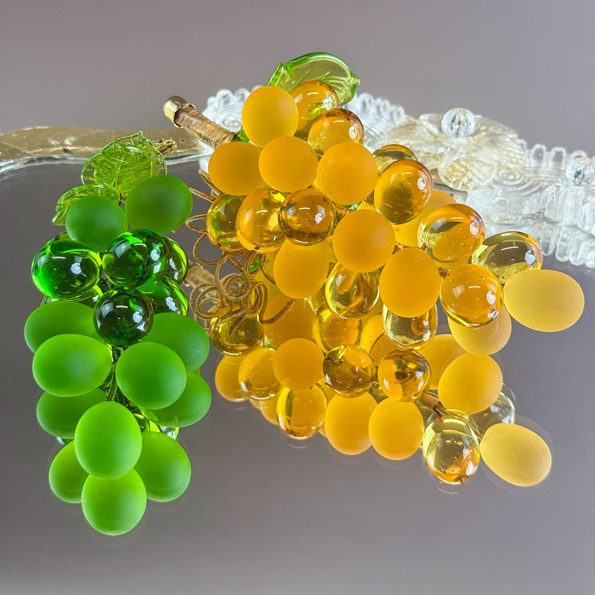 Murano Glass Solid Grape Cluster, Small, Multiple Colors, Made in Italy - My Italian Decor